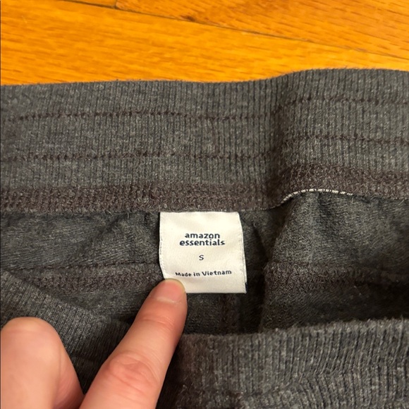 Amazon Essentials Charcoal Dark Gray Heathered Pull-On Jogger Sweatpants Small - Picture 3 of 14